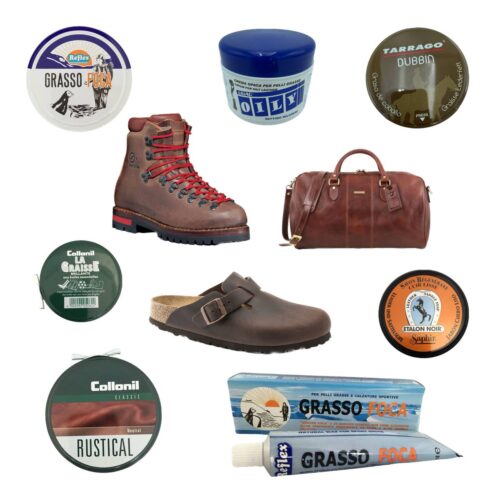 DETERGENTI, PULITORI E PRODOTTI PER LA CURA DI PELLI INGRASSATE E CUOIO