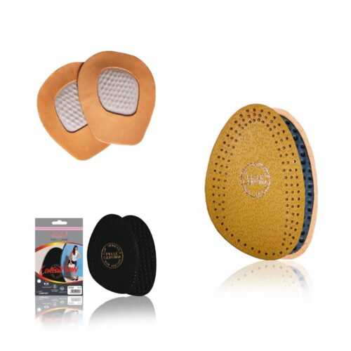 MEZZE SOLETTE IN PELLE E BALETTE ANTISCIVOLO